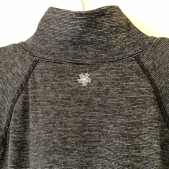 TEK GEAR DryTEK zippered athletic top w/thumb holes & hidden pocket in charcoal - Picture 6 of 10